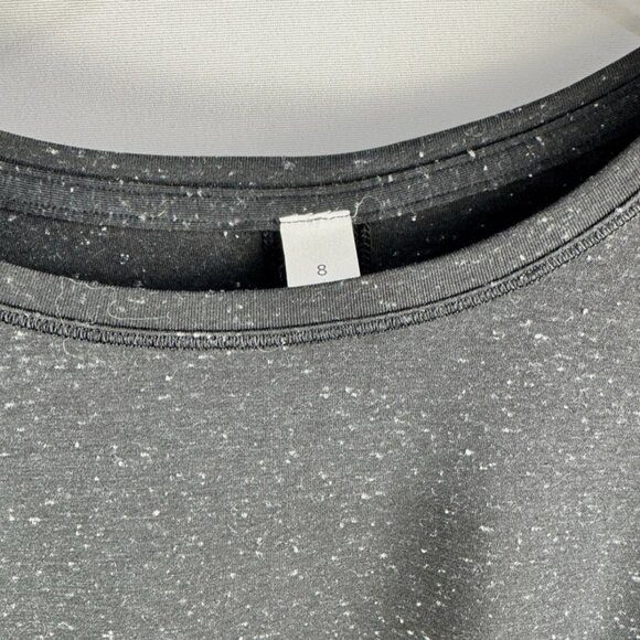 Lululemon Part Ways Tee Speckled Black / White Size 8 - Picture 9 of 15